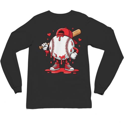 Baseball Drip Icecream Men Boy Valentine Unisex Long Sleeve T-Shirt - Sportilla