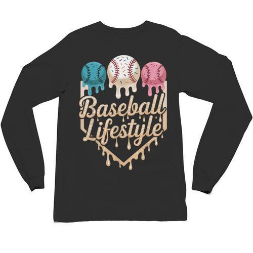 Baseball Drip Icecream Unisex Long Sleeve T-Shirt - Sportilla