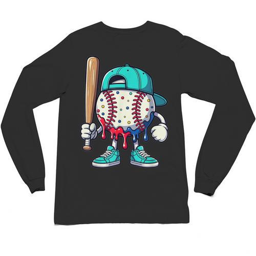 Baseball Drippy Style Apparel For Boys Youth Drip Baseball Unisex Long Sleeve T-Shirt - Sportilla