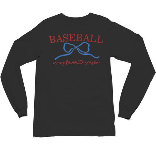 Baseball Is My Favorite Season Shirt Baseball Season Vibes Unisex Long Sleeve T-Shirt - Sportilla