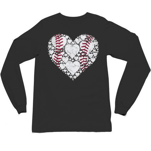 Baseball Heart Love Game Sports Fan Game Day Unisex Long Sleeve T-Shirt - Sportilla