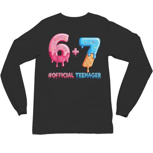 Baseball Ice Cream Drip 67 Official Teenager 13th Birthday Unisex Long Sleeve T-Shirt - Sportilla