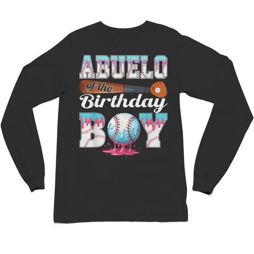 Baseball Ice Cream Drip Abuelo Of The Birthday Boy Unisex Long Sleeve T-Shirt - Sportilla
