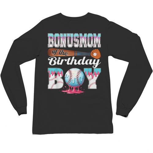 Baseball Ice Cream Drip Bonus Mom Of The Birthday Boy Unisex Long Sleeve T-Shirt - Sportilla