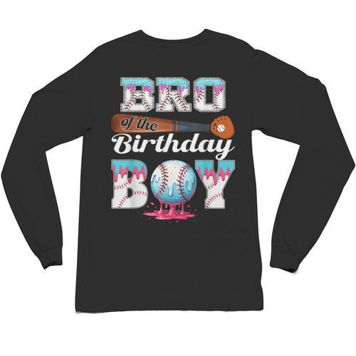 Baseball Ice Cream Drip Bro Of The Birthday Boy Unisex Long Sleeve T-Shirt - Sportilla