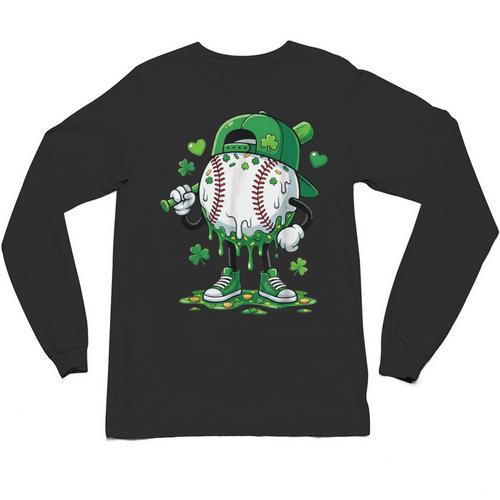 Baseball Icecream Apparel Youth Boy St Patrick's Day Unisex Long Sleeve T-Shirt - Sportilla