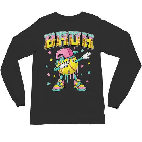 Baseball Life Style 101 Apparel Youth Drip Baseball Boys Kid Unisex Long Sleeve T-Shirt - Sportilla