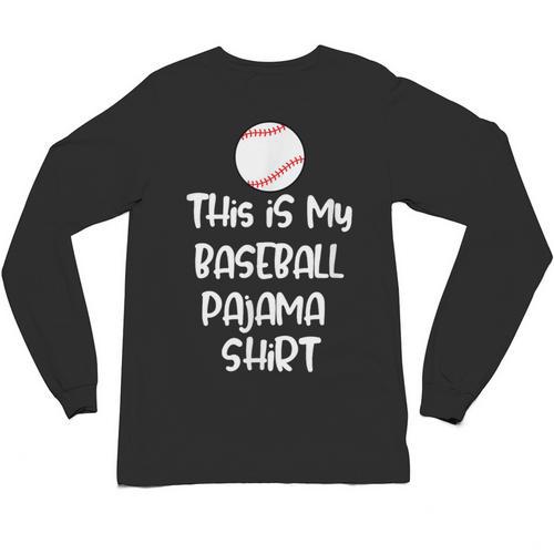 This Is My Baseball Pajama Shirt For Players Teens Boys Girl Unisex Long Sleeve T-Shirt - Sportilla