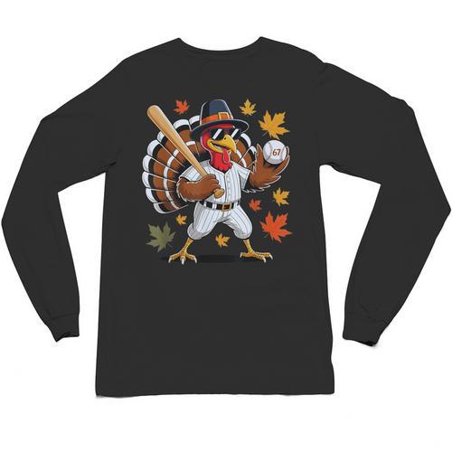 Baseball Turkey 67 Meme Thanksgiving For Boys Toddlers Kid Unisex Long Sleeve T-Shirt - Sportilla