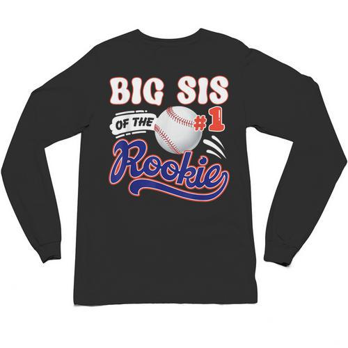 Big Sis Rookie Of Year 1st Birthday Baseball Theme Matching Unisex Long Sleeve T-Shirt - Sportilla