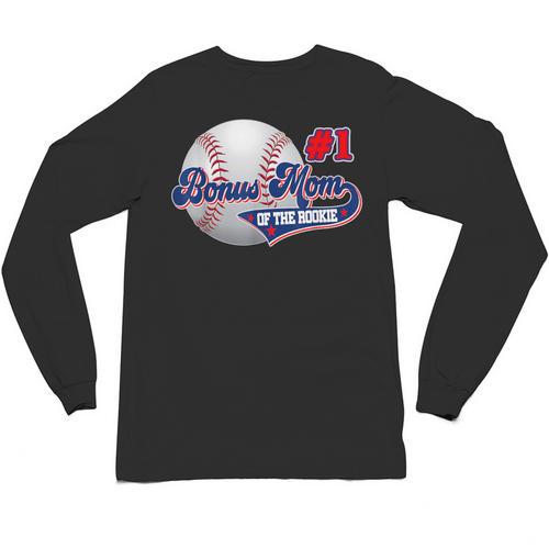 Bonus Mom Rookie Of Year 1st Birthday Baseball Theme Unisex Long Sleeve T-Shirt - Sportilla