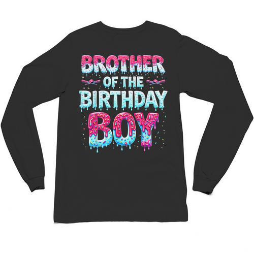 Brother Of The Birthday Boy Ice Cream Baseball Family Party Unisex Long Sleeve T-Shirt - Sportilla