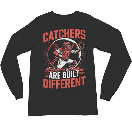 Catchers Are Built Different Baseball Catcher Unisex Long Sleeve T-Shirt - Sportilla