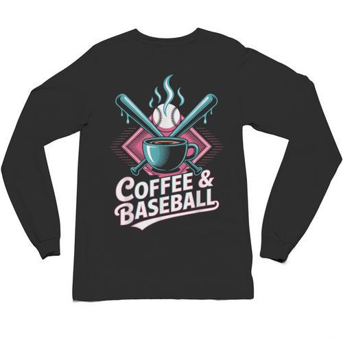 Coffee And Baseball Baseball Player Unisex Long Sleeve T-Shirt - Sportilla