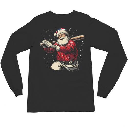 Dominican Santa Christmas Beisbol Baseball Dominicano Unisex Long Sleeve T-Shirt - Sportilla