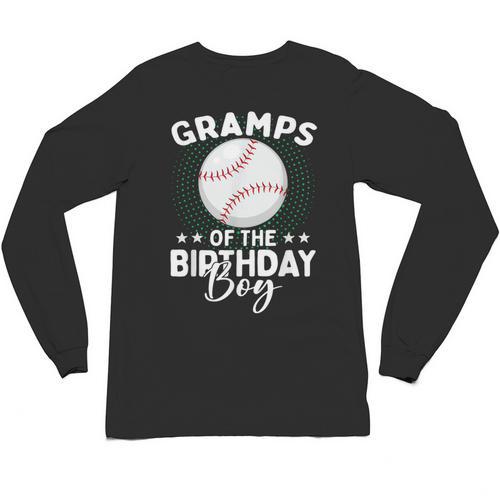 Gramps Of The Birthday Boy Baseball Player Birthday Unisex Long Sleeve T-Shirt - Sportilla