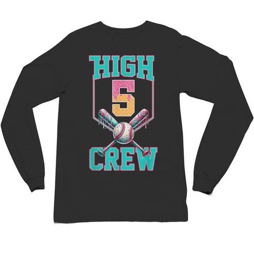 Hi 5 Birthday Party Decorations For Boy Baseball Drip 5th Unisex Long Sleeve T-Shirt - Sportilla