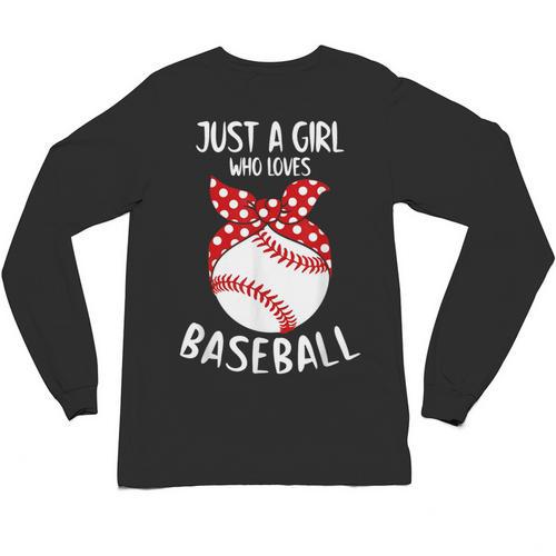 Just A Girl Who Loves Baseball Cute Retro Baseball Lover Unisex Long Sleeve T-Shirt - Sportilla