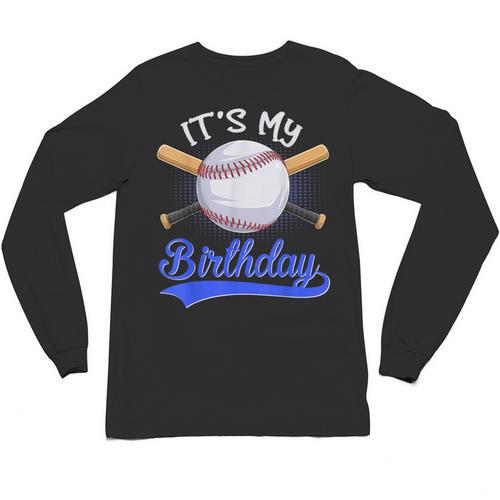 Kids 8th Baseball Birthday Party Boys Sport Fan 8 Years Old Unisex Long Sleeve T-Shirt - Sportilla