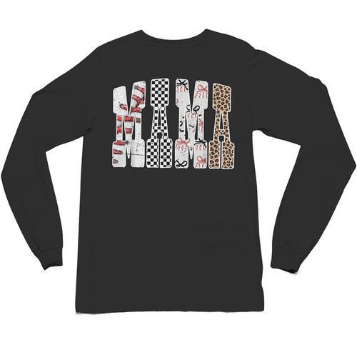 Mama Baseball Season Happy Game Day Trendy Sports Mom Unisex Long Sleeve T-Shirt - Sportilla