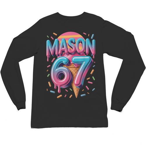 Mason 67 Meme Ice Cream Baseball Drip Unisex Long Sleeve T-Shirt - Sportilla