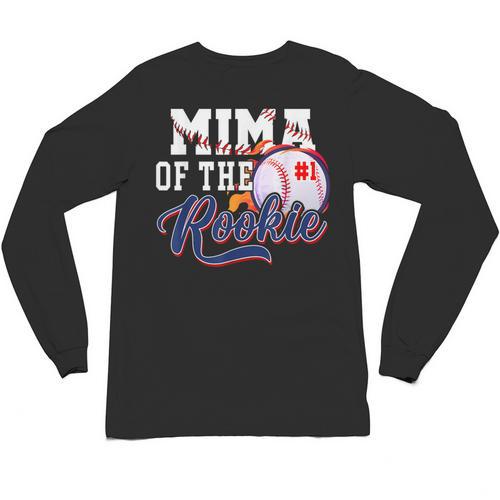Mima Rookie Of Year 1st Birthday Baseball Theme Matching Unisex Long Sleeve T-Shirt - Sportilla