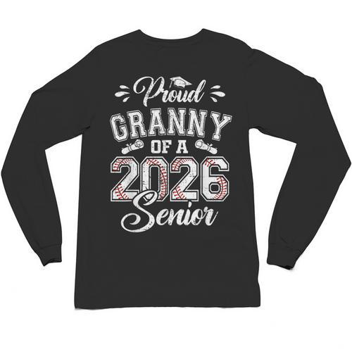 Proud Granny Of A 2026 Senior Baseball Graduate Unisex Long Sleeve T-Shirt - Sportilla