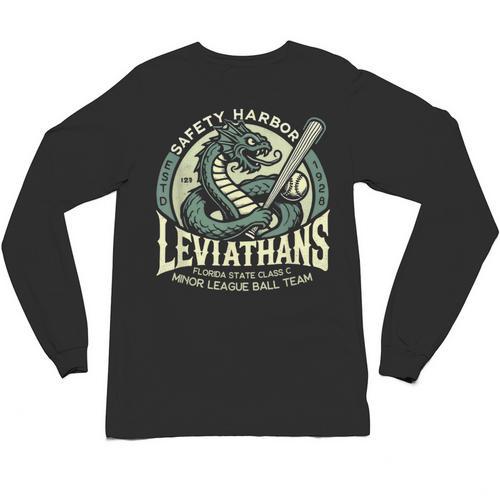 Safety Harbor Leviathans Retro Baseball Monster Unisex Long Sleeve T-Shirt - Sportilla