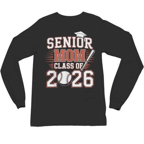 Senior Mom Class Of 2026 Graduate Baseball 2026 Graduation Unisex Long Sleeve T-Shirt - Sportilla