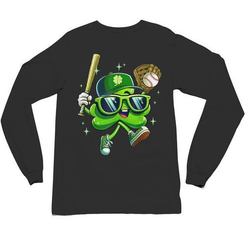Shamrock Lucky Clover Baseball Patricks Day Family Matching Unisex Long Sleeve T-Shirt - Sportilla