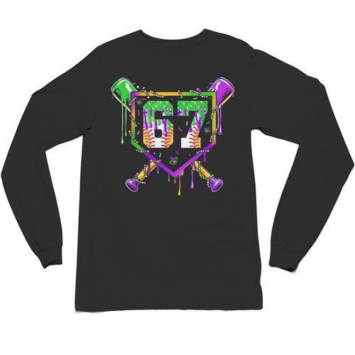 Six Seven Mardi Gras Baseball Sports Party Unisex Long Sleeve T-Shirt - Sportilla