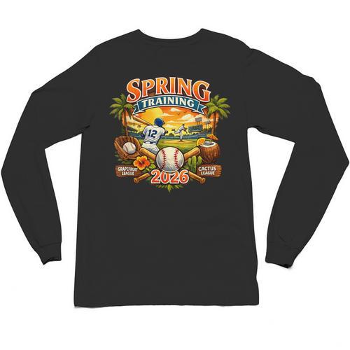 Spring Training 2026 Baseball Vintage Sunset Unisex Long Sleeve T-Shirt - Sportilla