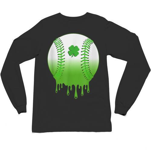 St Patricks Day Shamrock Baseball Irish Boys Kids Men Unisex Long Sleeve T-Shirt - Sportilla