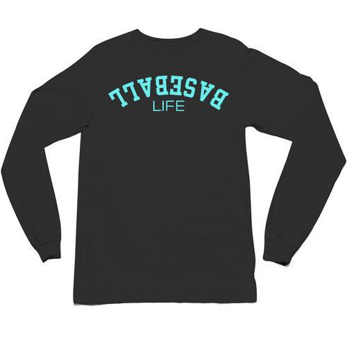 Upside Down Baseball Life Game Day Boys Girls Youth Unisex Long Sleeve T-Shirt - Sportilla