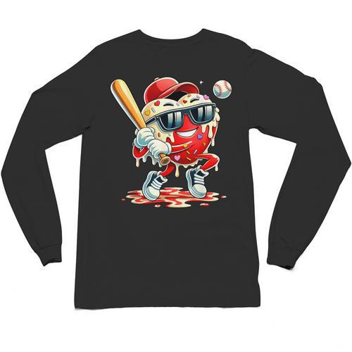 Valentines Day Heart Baseball Drip Ice Cream Boys Kids Men Unisex Long Sleeve T-Shirt - Sportilla