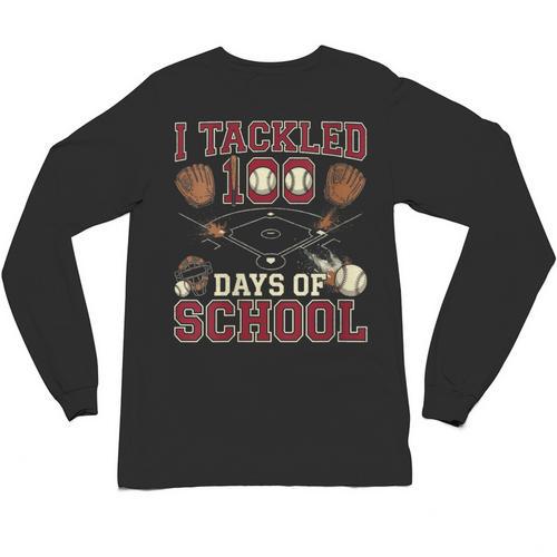 Women's 100 Days Of School Boys Kids Baseball Unisex Long Sleeve T-Shirt - Sportilla
