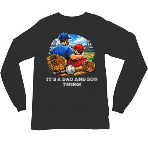 Women's Father Son Baseball Father's Day Unisex Long Sleeve T-Shirt - Sportilla