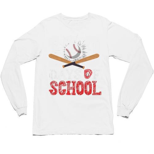 100 Days Of School Baseball 100 Days Smarter Boys Student Unisex Long Sleeve T-Shirt - Sportilla