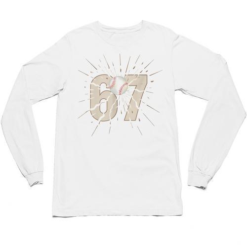 Baseball 67 Six Seven Meme Number Unisex Long Sleeve T-Shirt - Sportilla