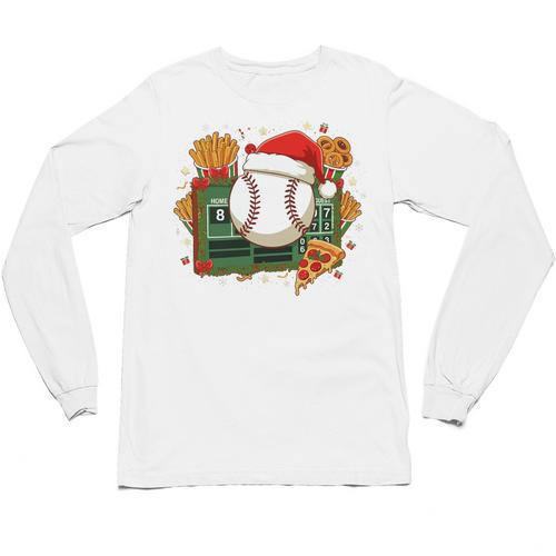 Baseball Christmas Scoreboard Celebration Premium Tri-Blend Unisex Long Sleeve T-Shirt - Sportilla