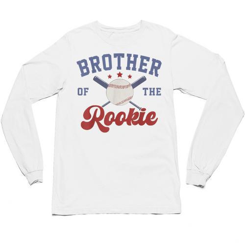 Brother Of Rookie 1st Birthday Baseball Boy Family Matching Unisex Long Sleeve T-Shirt - Sportilla