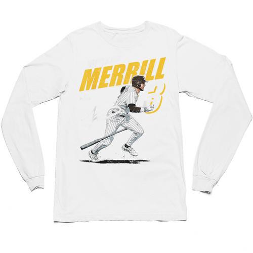 Jackson Merrill San Diego MLB Baseball Player MLBJME204M Unisex Long Sleeve T-Shirt - Sportilla