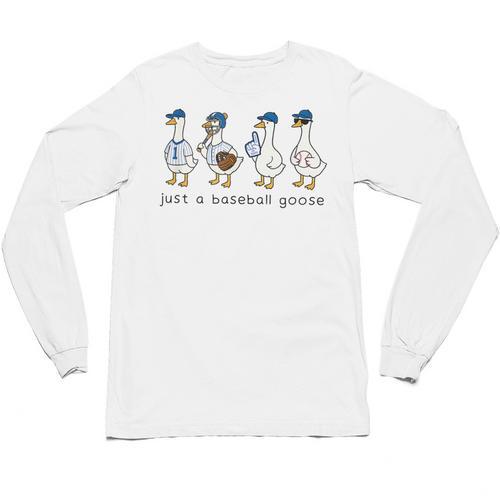 Just a Baseball GooseLife Is Better With Geese On Your Team Unisex Long Sleeve T-Shirt - Sportilla