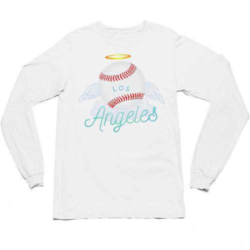 Los Angeles Angel Ball Tshirt Cool Baseball Team Premium Tri-Blend Unisex Long Sleeve T-Shirt - Sportilla