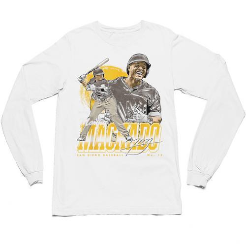 Manny Machado San Diego MLB Baseball Players MLBMMA302N Unisex Long Sleeve T-Shirt - Sportilla
