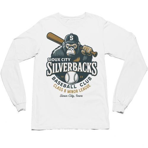 Sioux City Silverbacks Retro Minor League Baseball Unisex Long Sleeve T-Shirt - Sportilla