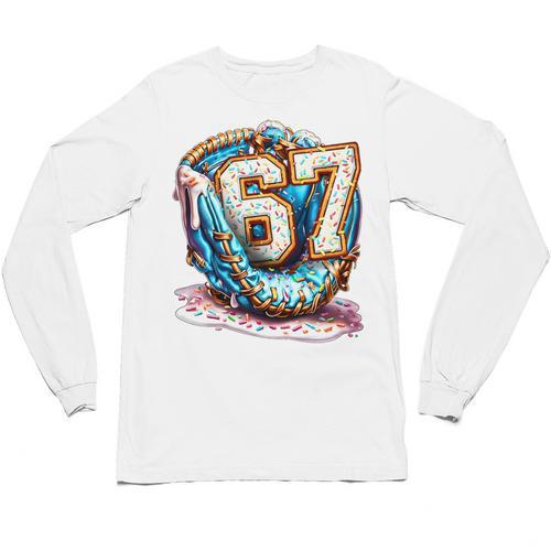 Six Seven Baseball Lifestyle 67 Meme Gen Alpha Slang Premium Tri-Blend Unisex Long Sleeve T-Shirt - Sportilla