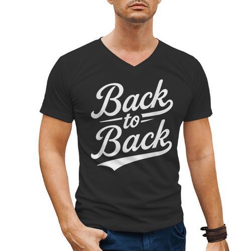 Back To Back For Boys Girls Men Women Baseball Men's V-Neck T-Shirt - Sportilla