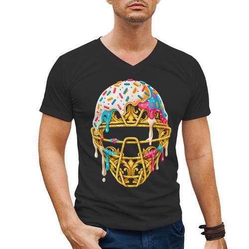 Baseball Drip For Boys Ice Cream Drip Youth Boys Catcher's Men's V-Neck T-Shirt - Sportilla