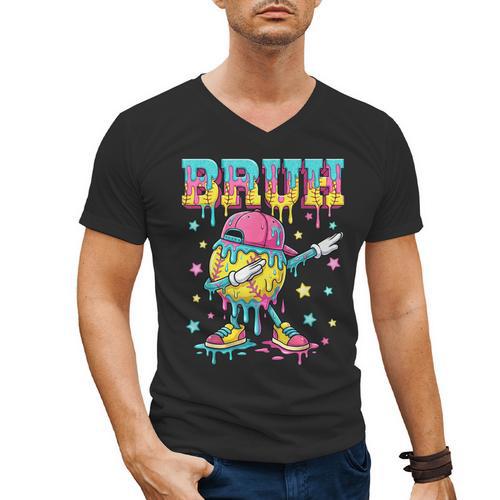 Baseball Life Style Apparel Youth Drip Baseball Boys Kid Men's V-Neck T-Shirt - Sportilla